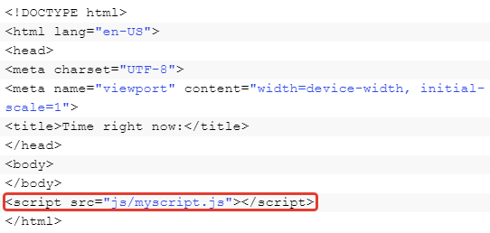 Вставка JS в HTML ссылаясь на отдельный файл